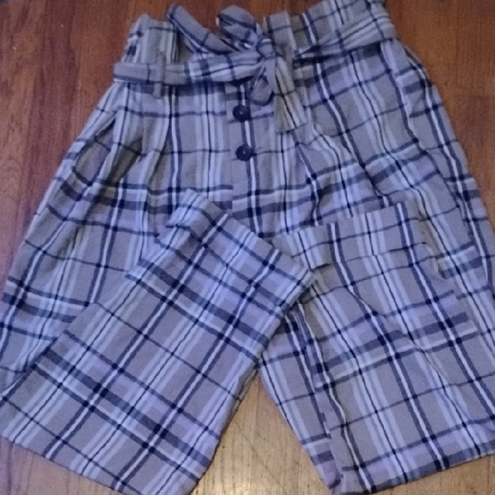 Like an Angel Plaid Pantsuit - Black and Tan